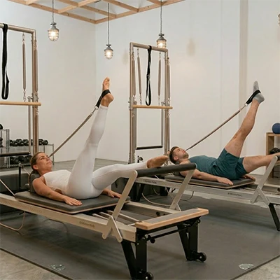 Entrenamiento dúo en Studio Pilates