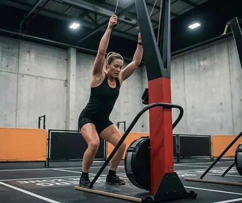 hybrid mujer estirando